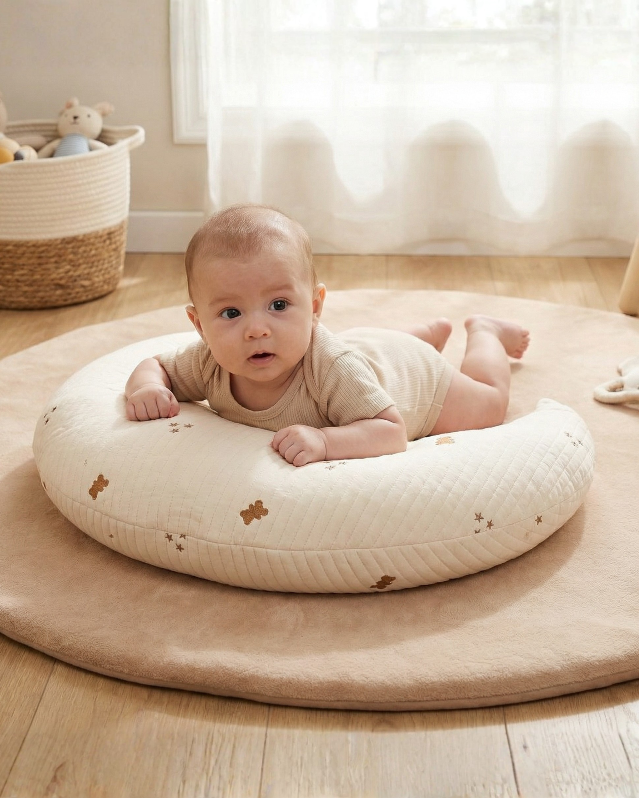 Ammepude i bomuld – Måneformet ammepude til baby | Mor Og Børn - Billede 5