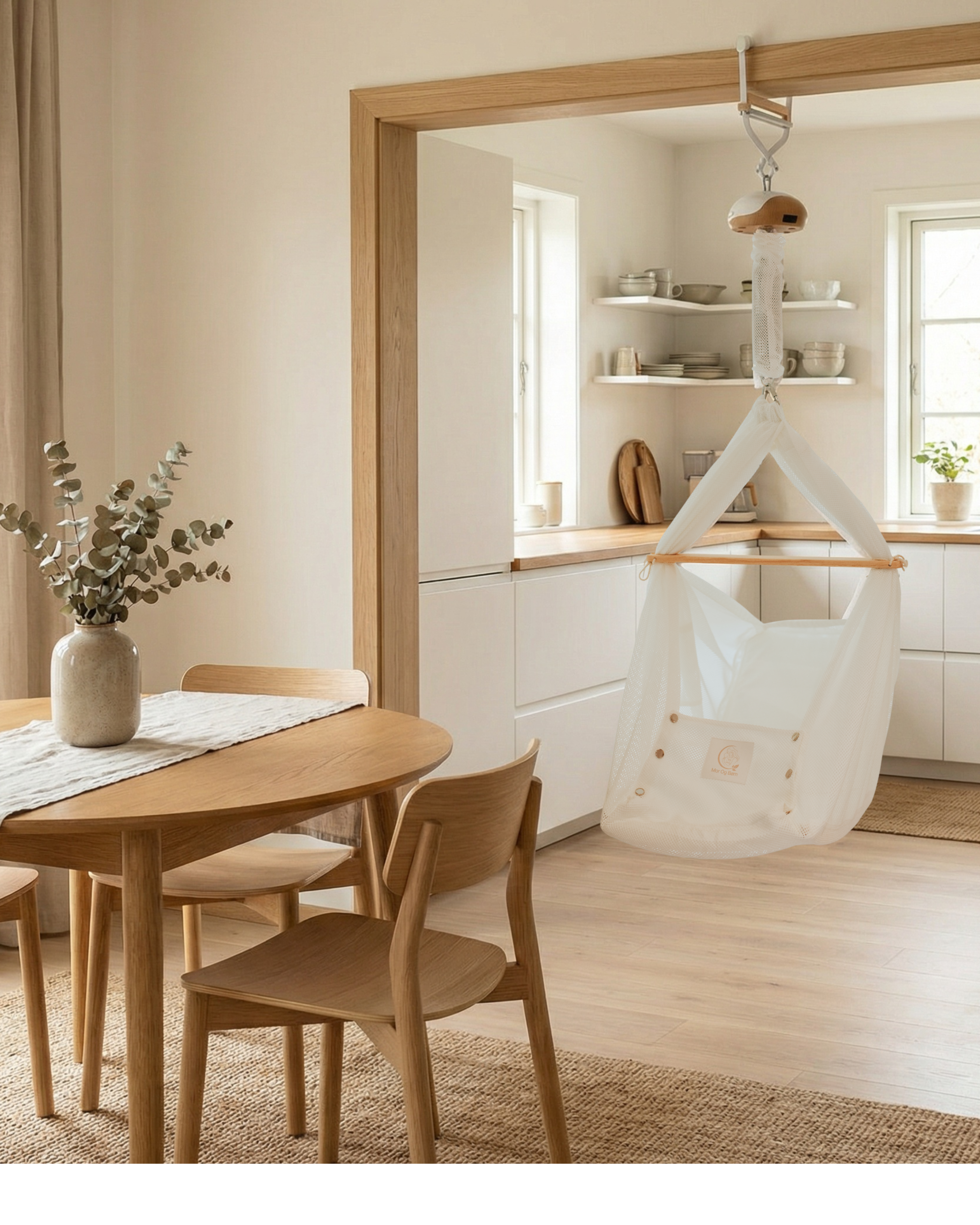 Leje Slyngevugge Premium- Dørkarmbeslag med Balance Vuggemotor | Mor Og Børn - Billede 7